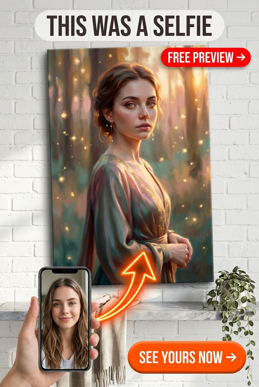 Portret Osoby w Eleganckiej Magii na Płótnie