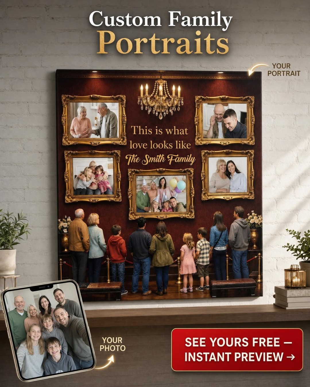 Premium Custom Portrait from Photo | Personalized Canvas Gift
