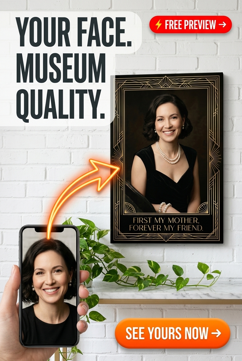 Custom Mother's Day Portrait — Memorial Canvas from Photo