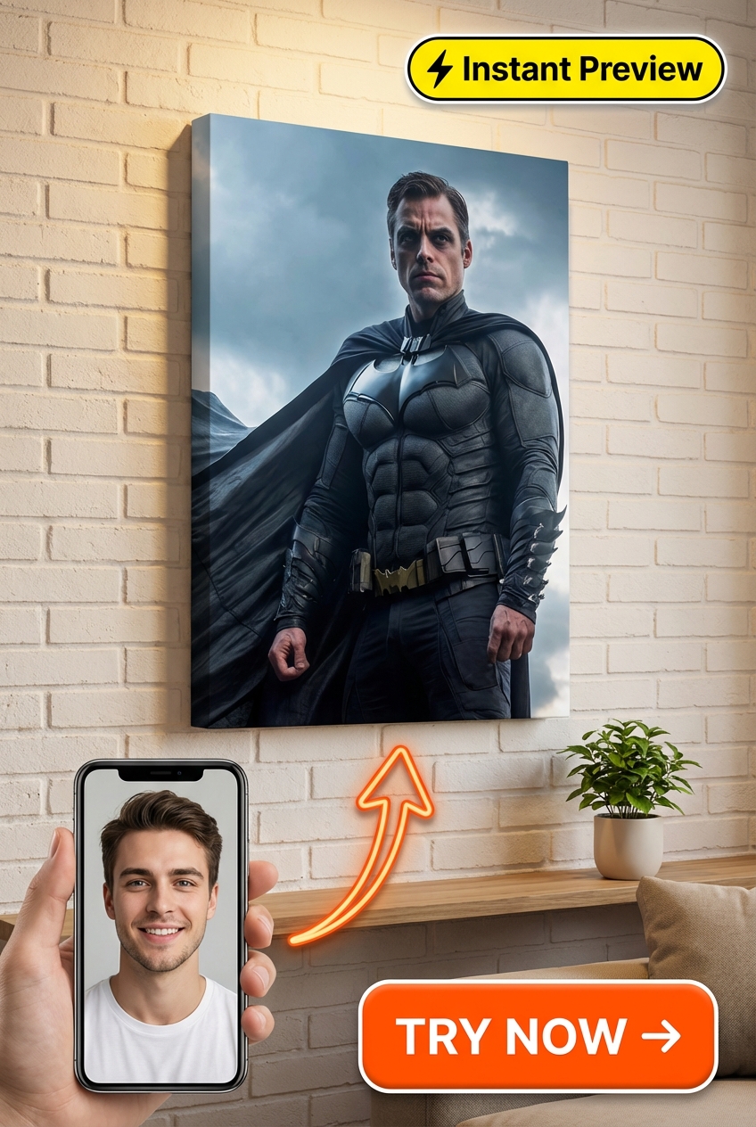 Superhero Custom Portrait from Photo | Personalized Gift for Him
