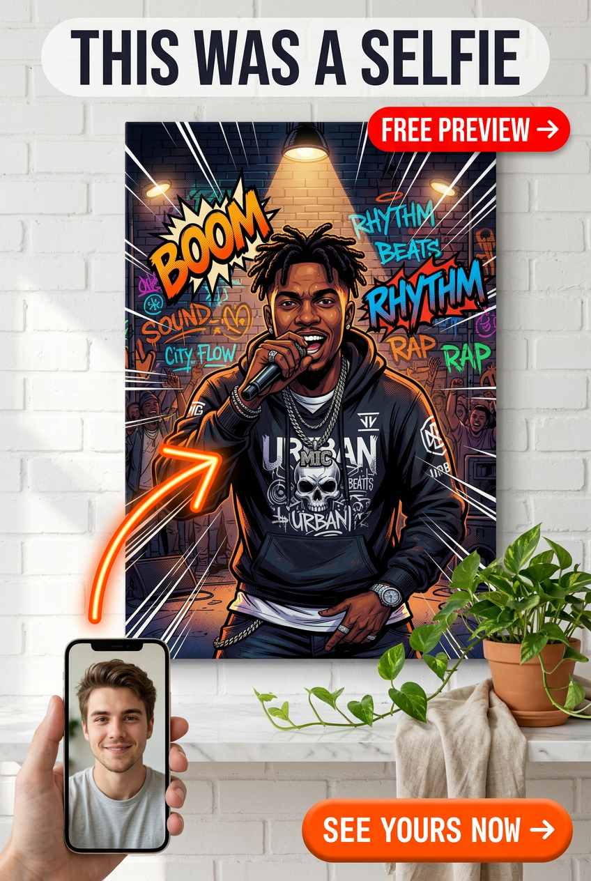 Urban Hip-Hop Legende Individuelles Porträt
