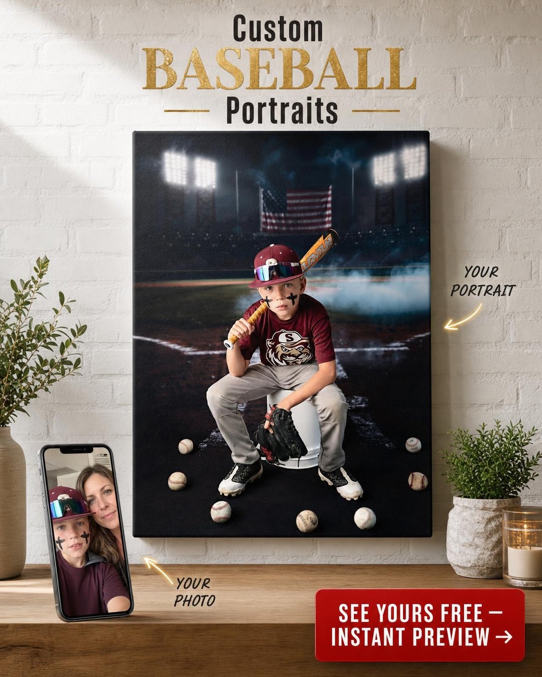 Portrait Custom Portrait from Photo | Personalized Canvas Gift