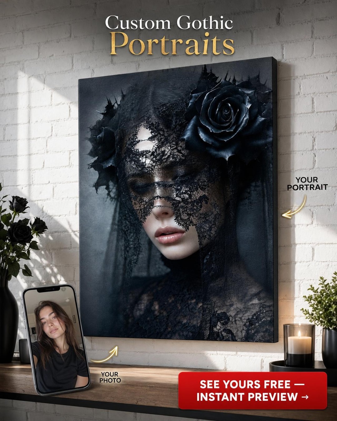 Premium Portrait Custom Portrait from Photo | Personalized Gift