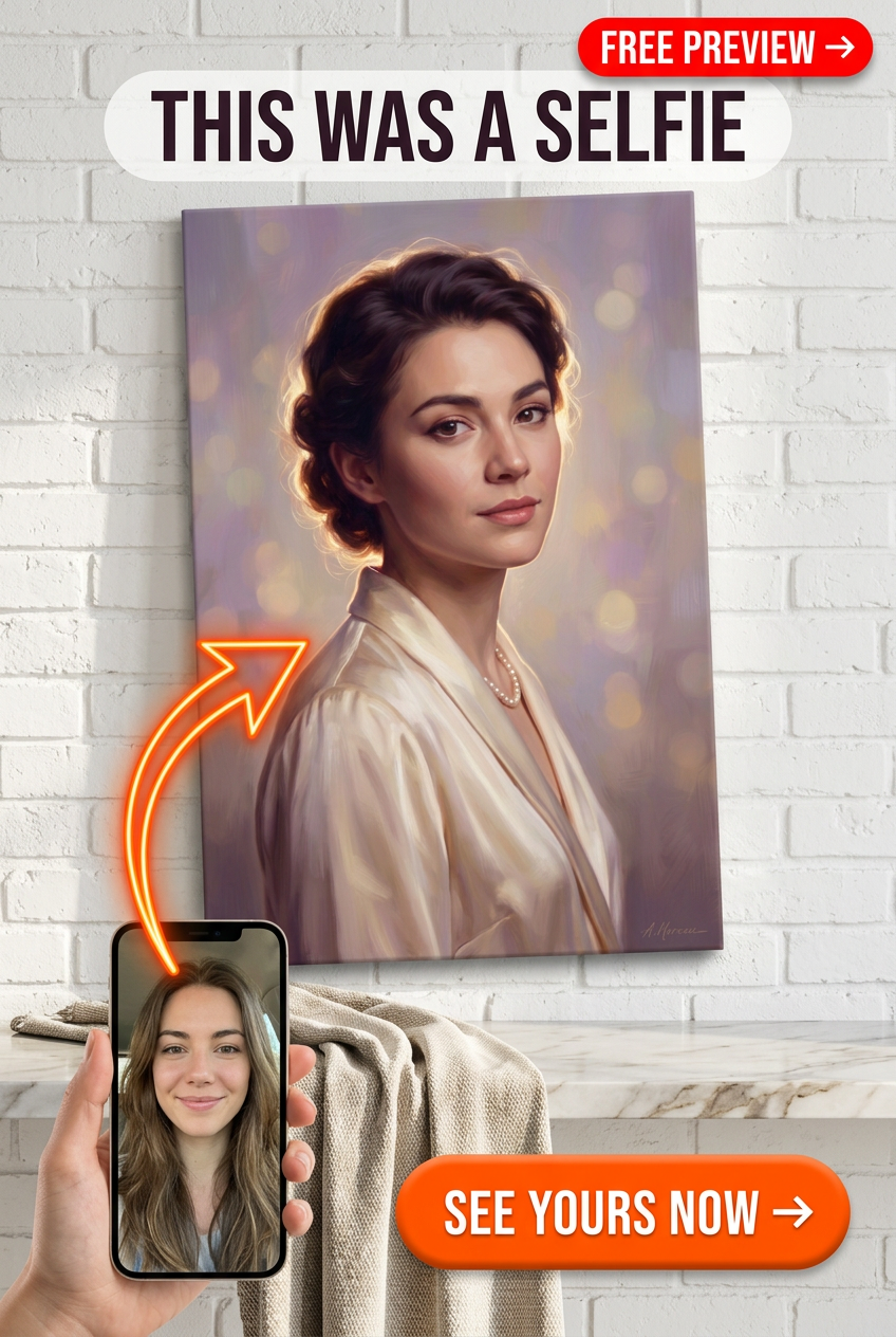 Custom Impressionist Woman Portrait — Serene Canvas Art from Photo