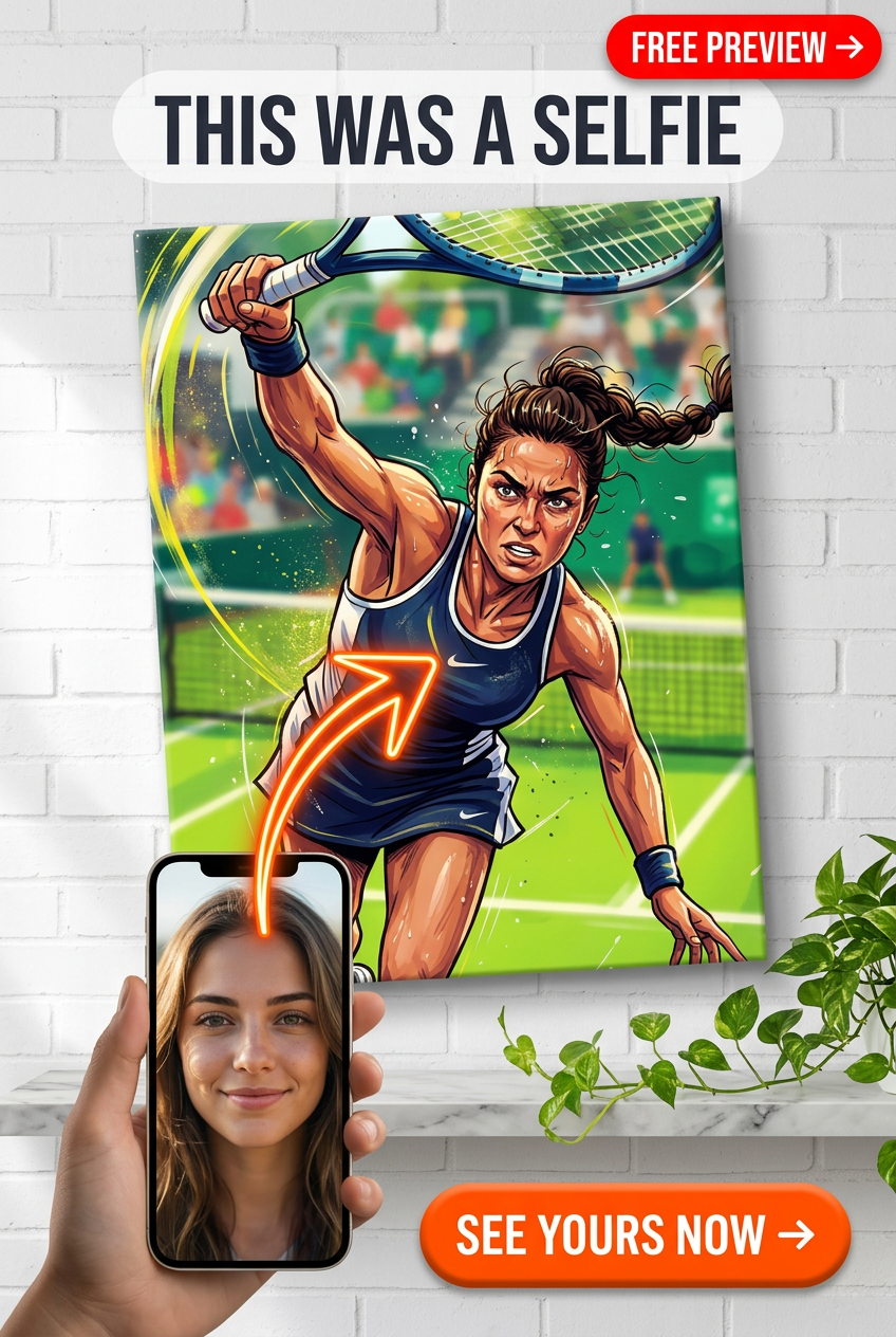 Retrato Personalizado Tennis Ace
