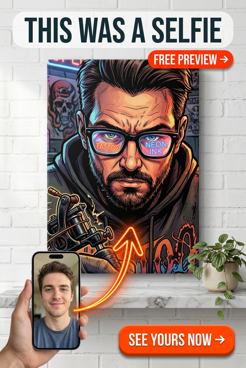 Retrato Personalizado Maestro de la Tinta del Artista del Tatuaje