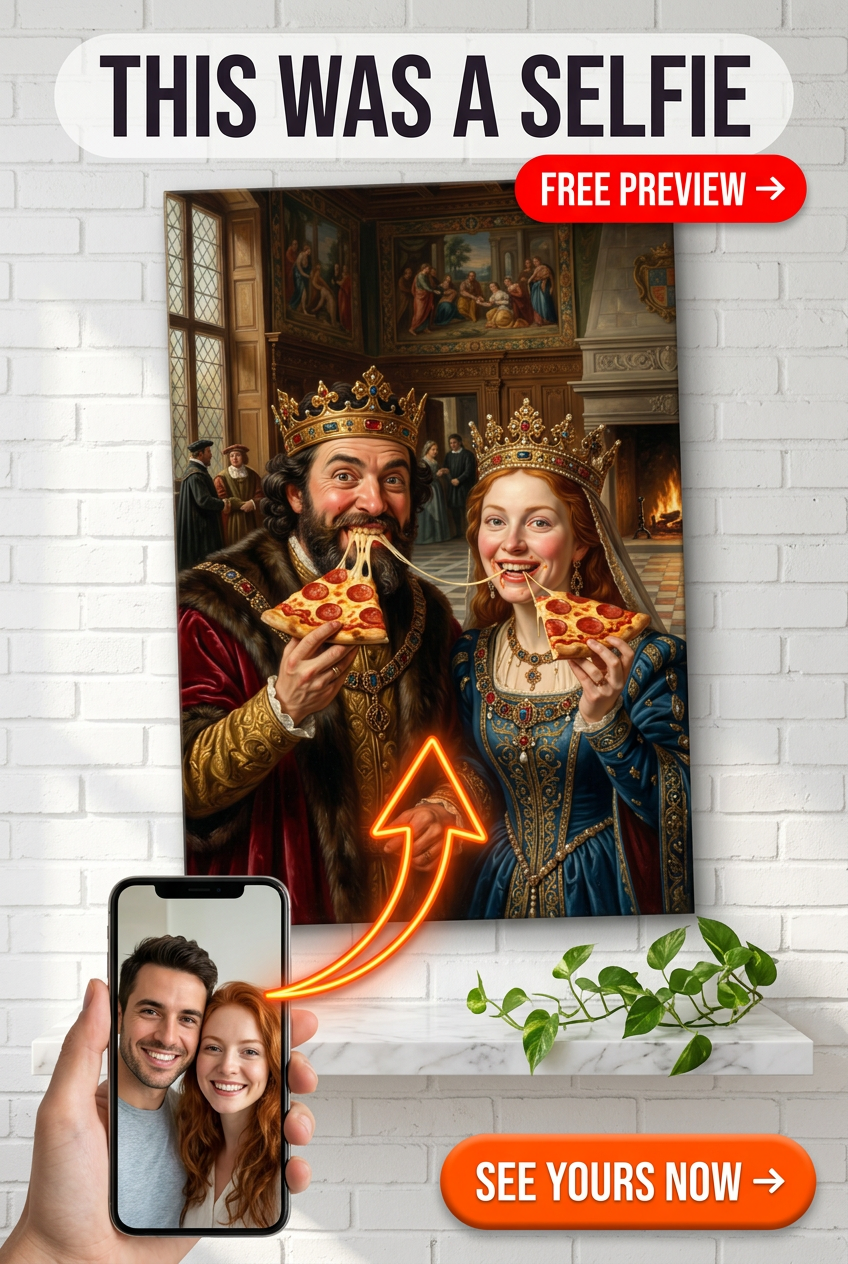 Royal Pizza Party gepersonaliseerd portret