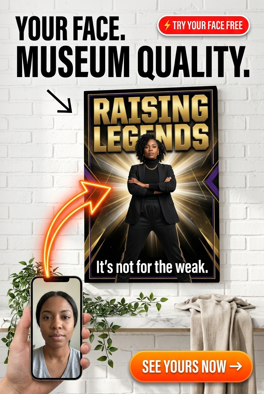 Raising Legends Mom Portrait | Personalized Mother's Day Quote Poster