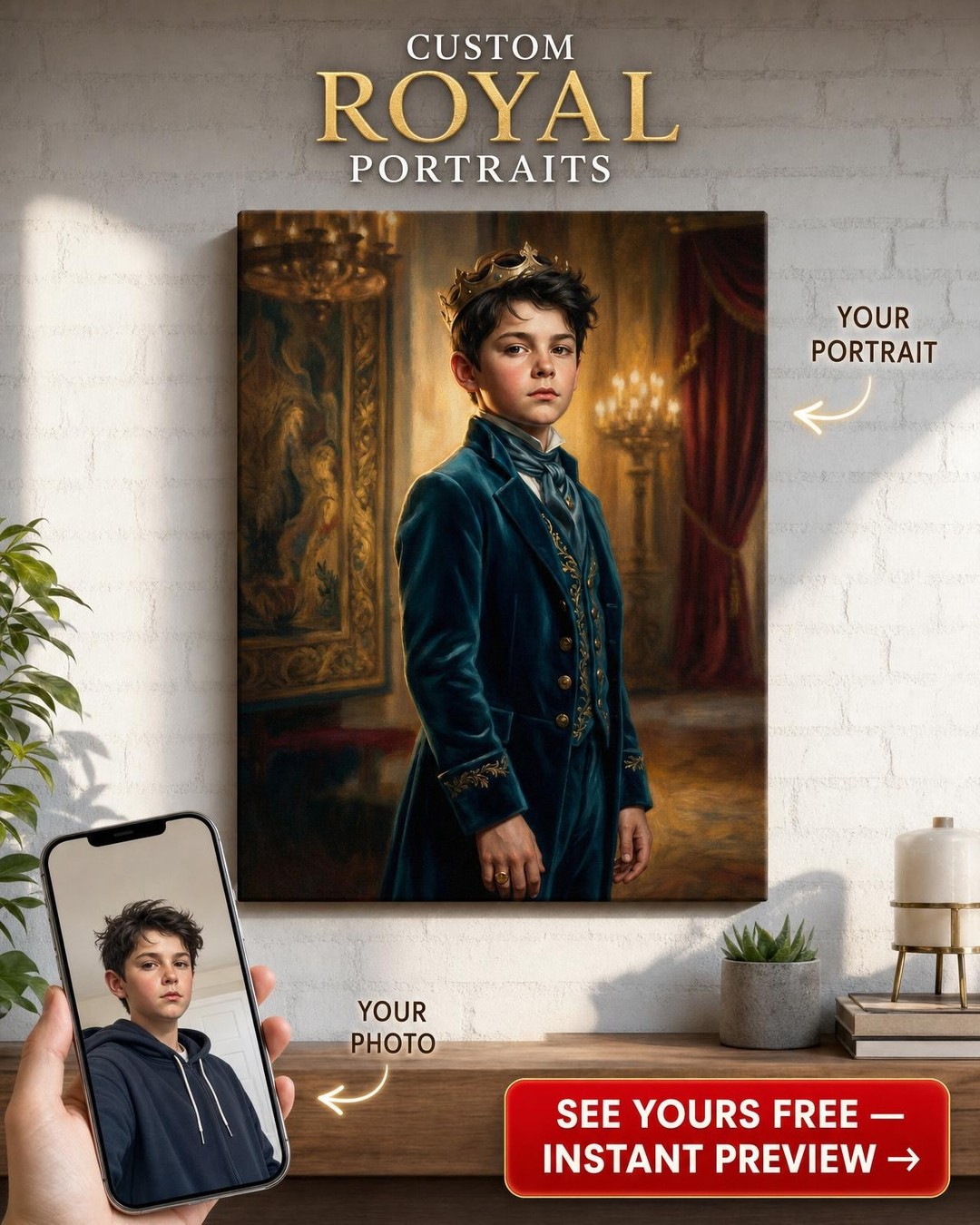 Portret Personalizat Regal Charisma pentru Băieți
