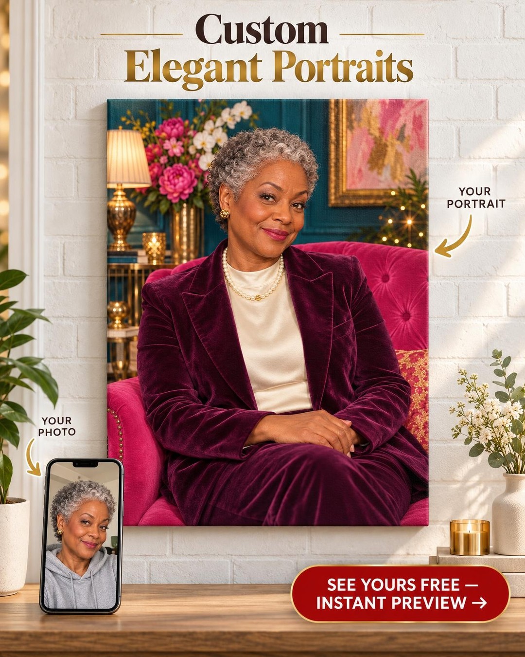 Confessional Custom Portrait from Photo | Personalized Reality Star Gift