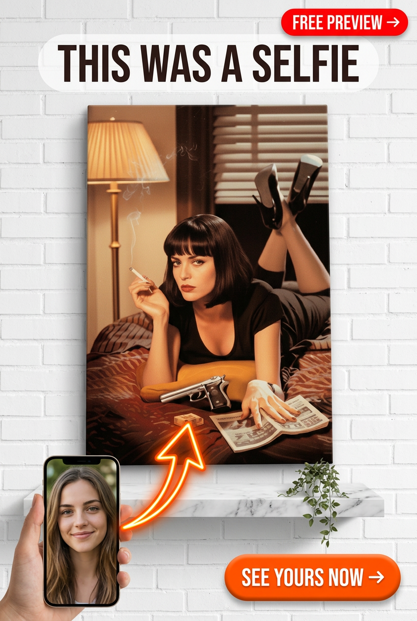 Custom Pop Art Woman Portrait — Whimsical Canvas from Photo