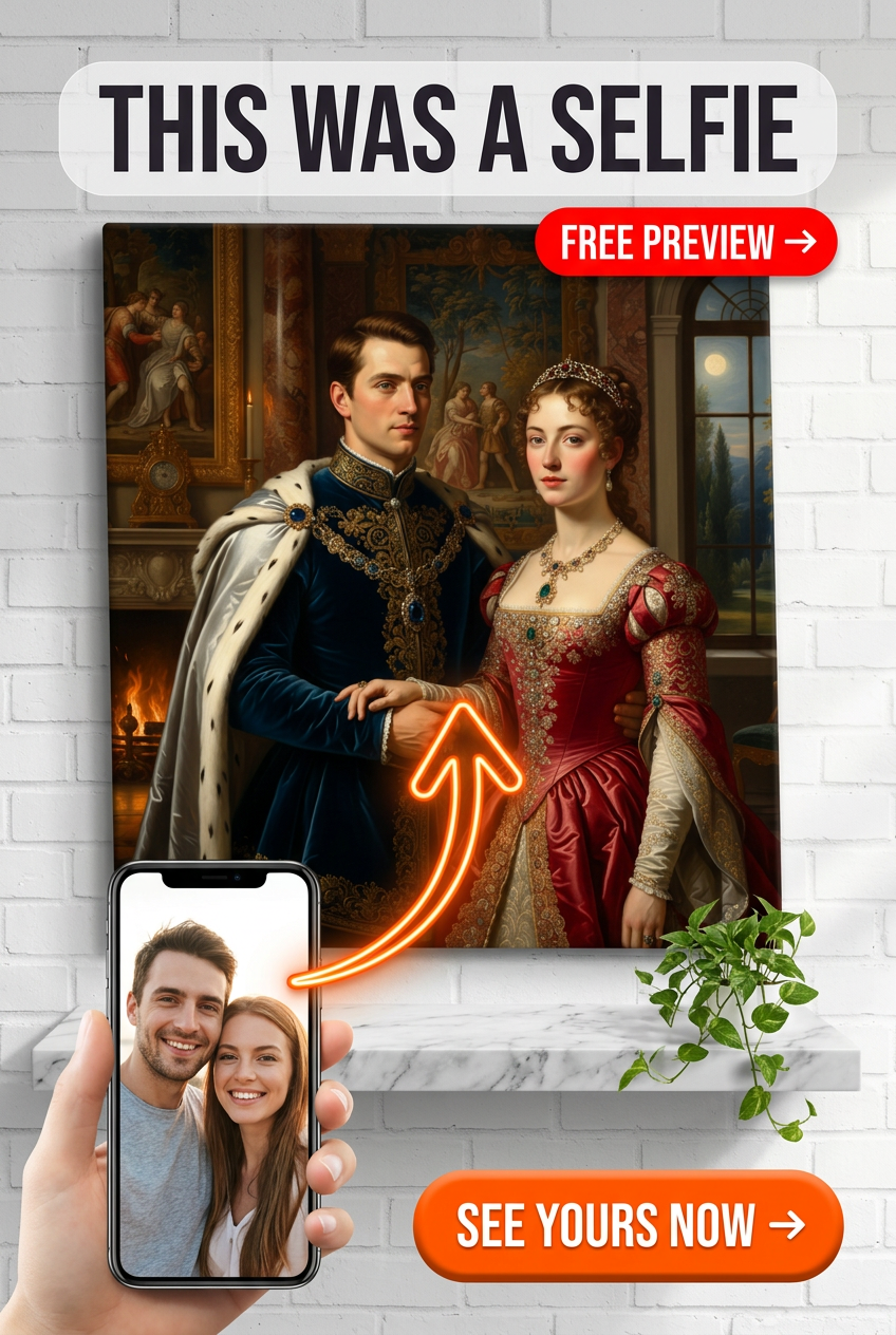 Retrato Real de Casal Majestoso: Romance Real