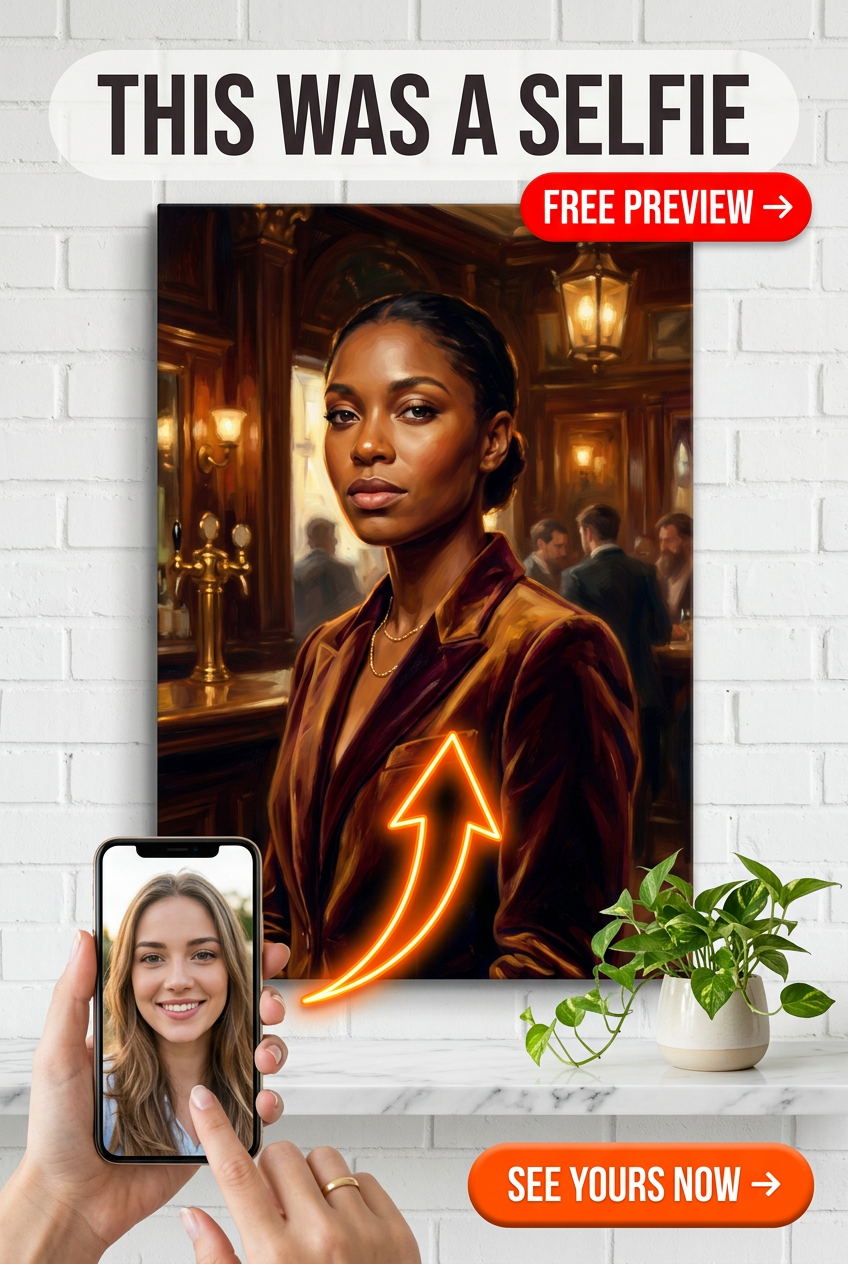 Custom Baroque Tavern Portrait: Modern Elegance