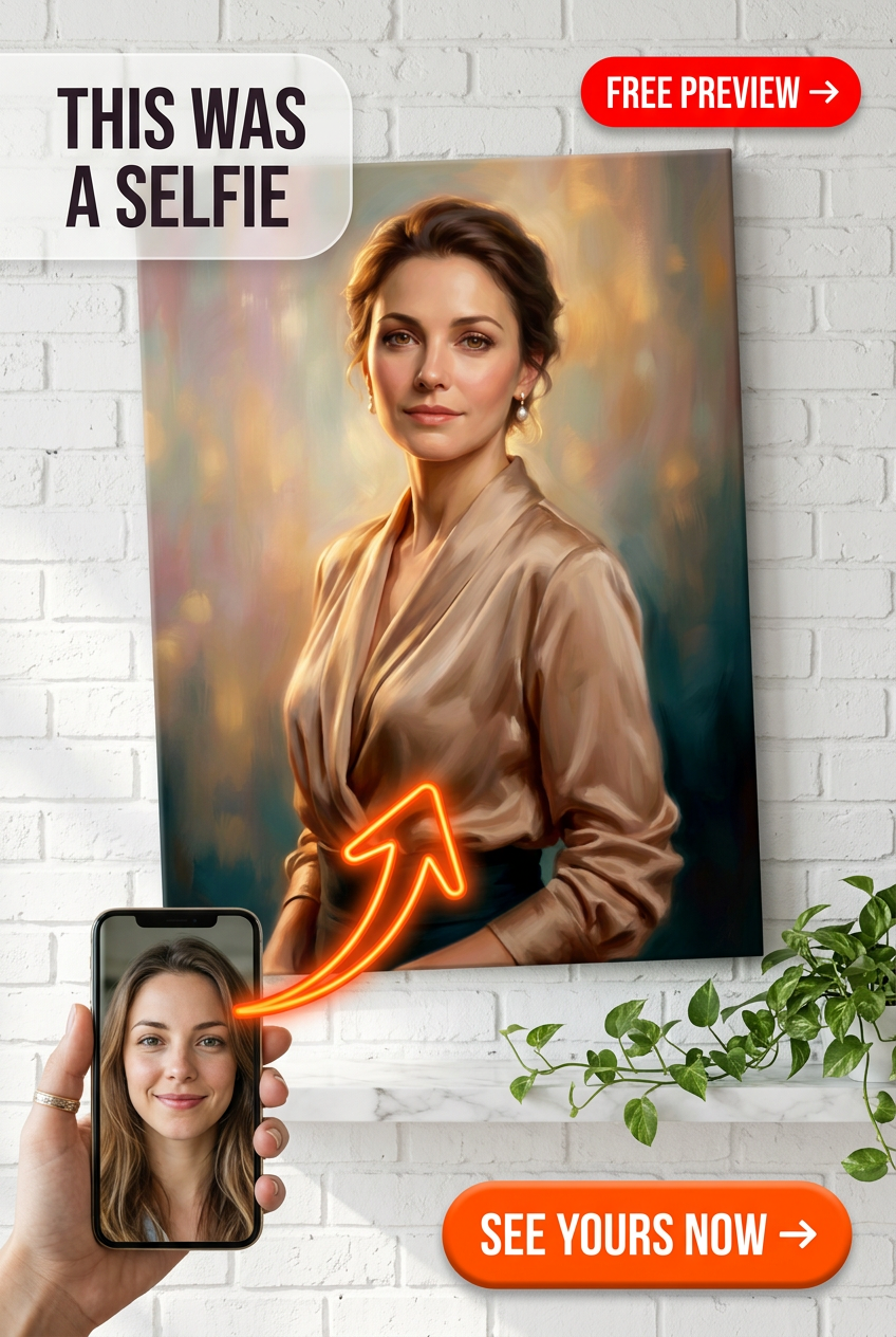 Custom Impressionist Woman Portrait — Serene Canvas Art from Photo