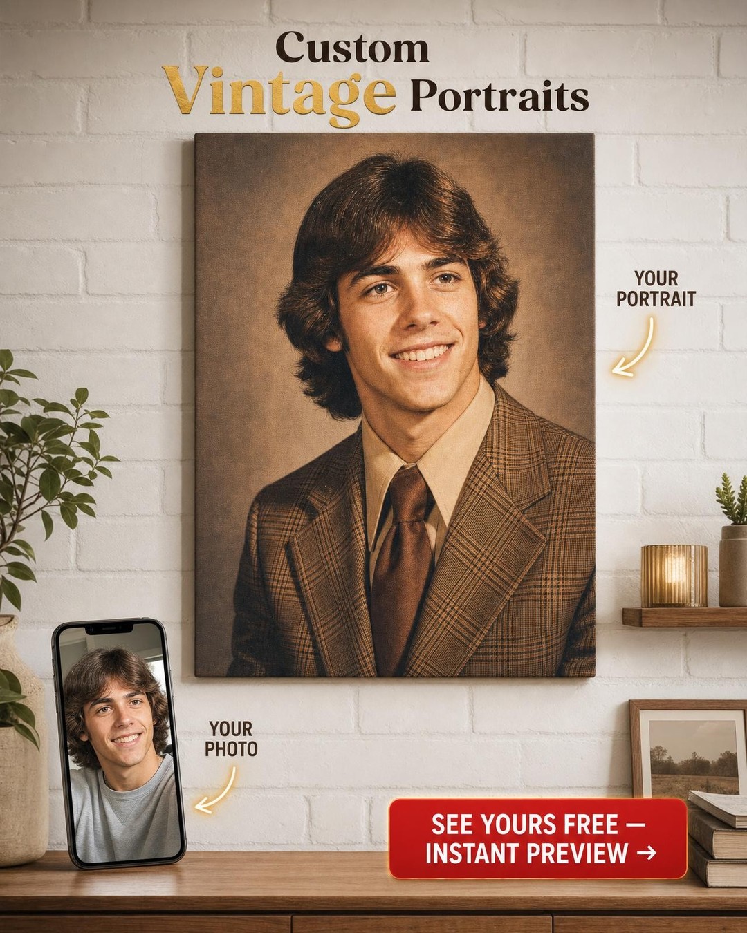 Step into the Past: 70s Film Grain Custom Portraits