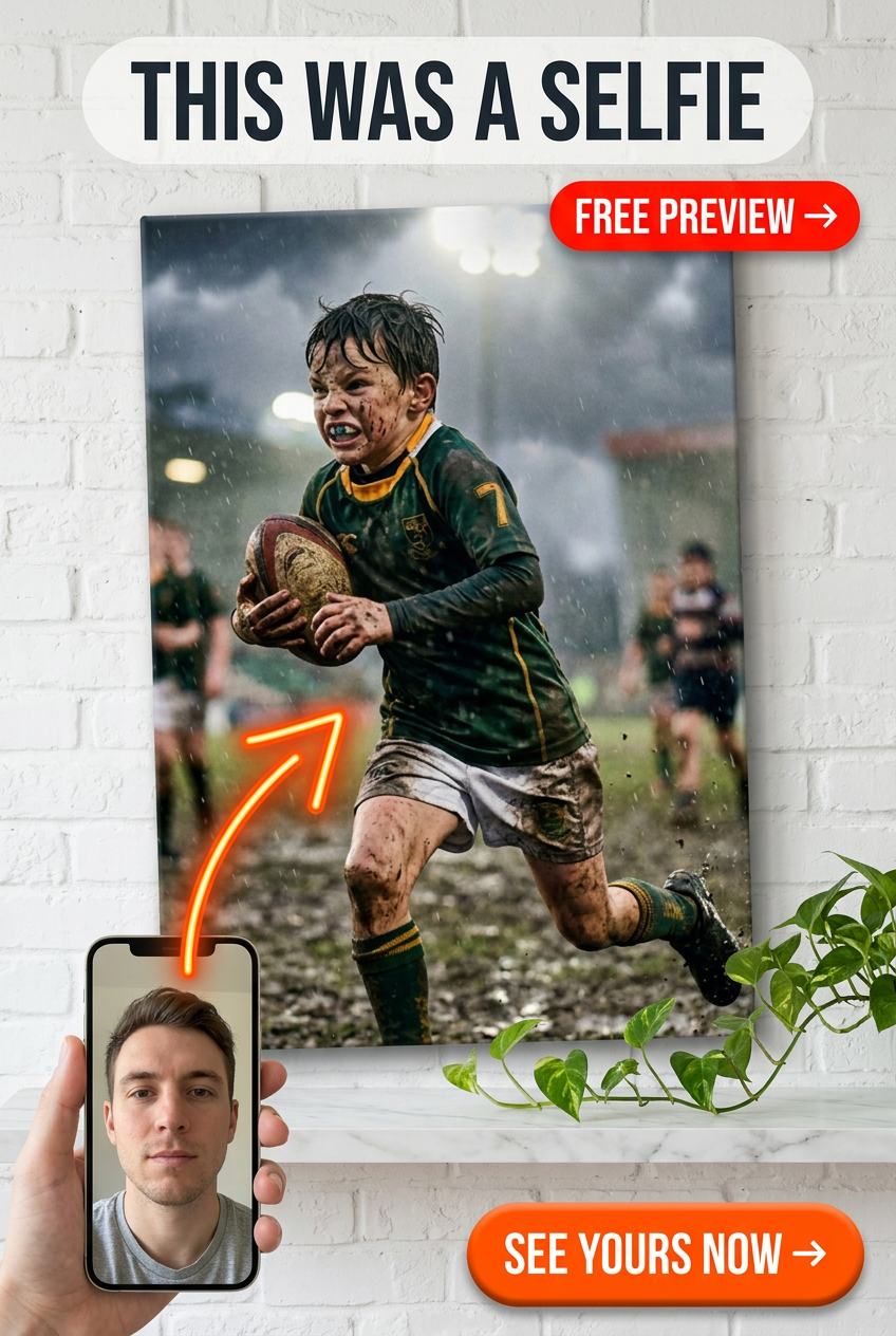 Rugby-Krieger Kinderporträt