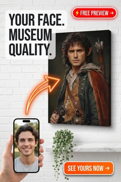 Medieval Adventure Custom Portrait from Photo | Personalized Gift for Him