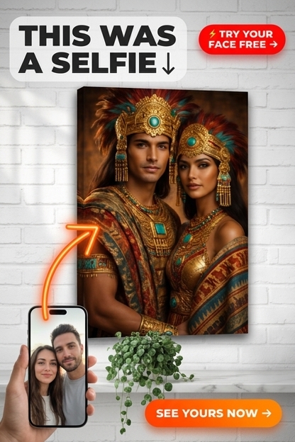 A beautiful couple portrait features a man and a woman adorned in magnificent Az - Best Gifts for Couples 2026: Top 10 Personalized - PortraitGift