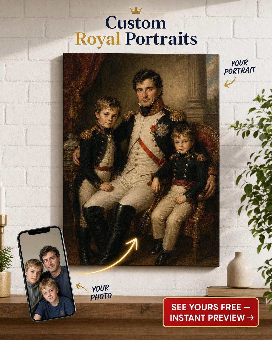 Royal-Themed Custom Portrait | Baroque Style