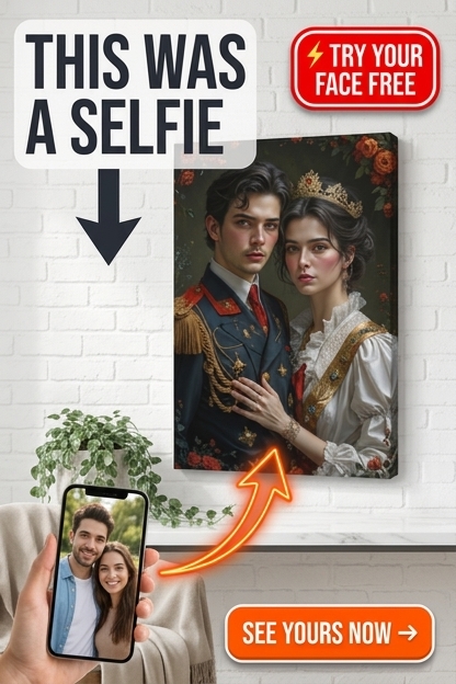 Koninklijk Geïnspireerd Aangepast Portret | Persoonlijk Cadeau voor Stellen