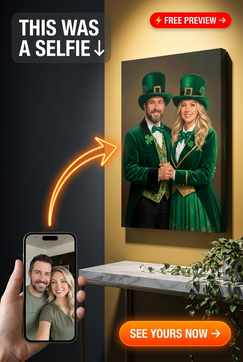 Irish-Themed Custom Portrait for Couples