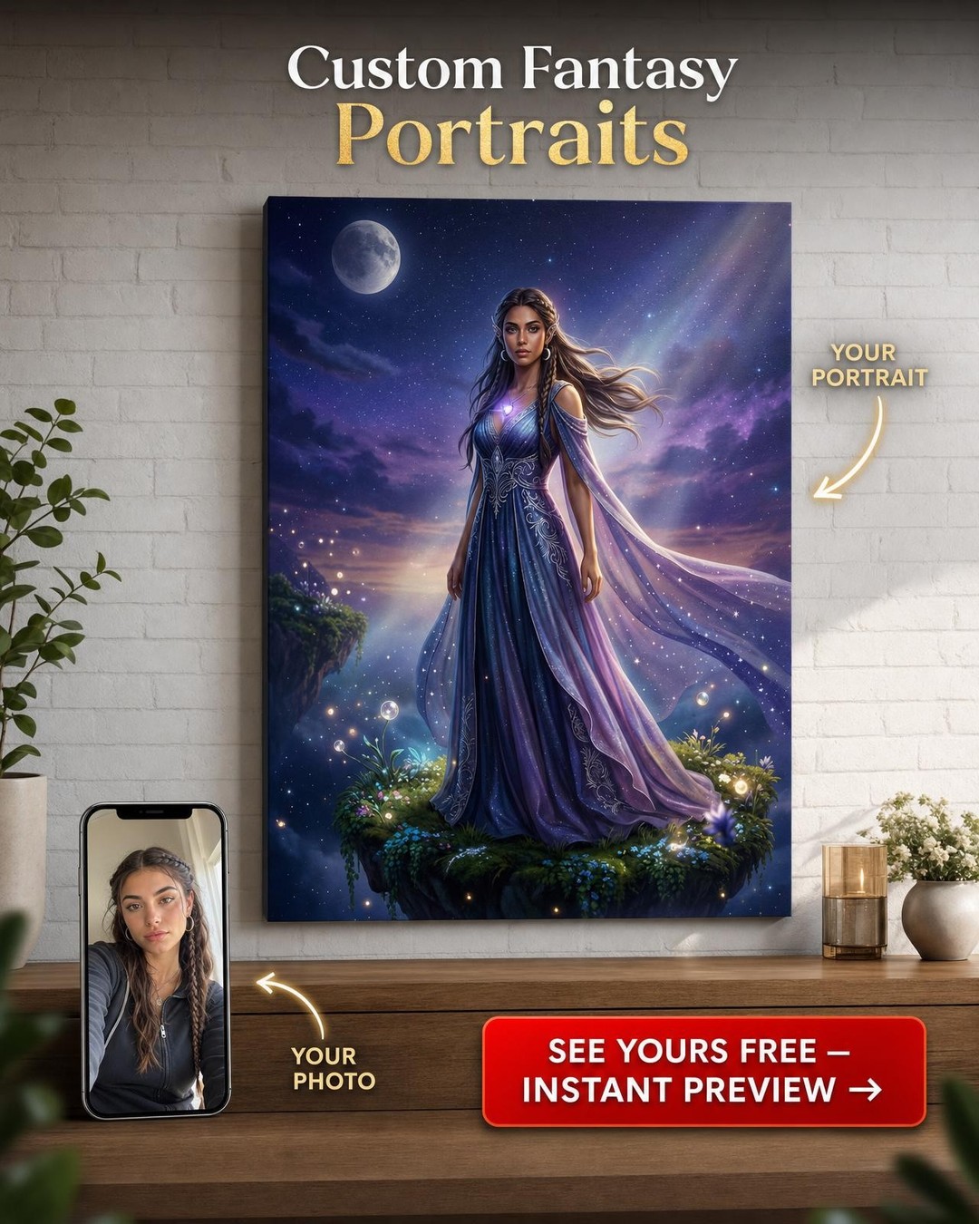 Fantasy Portrait Woman - Celestial Theme