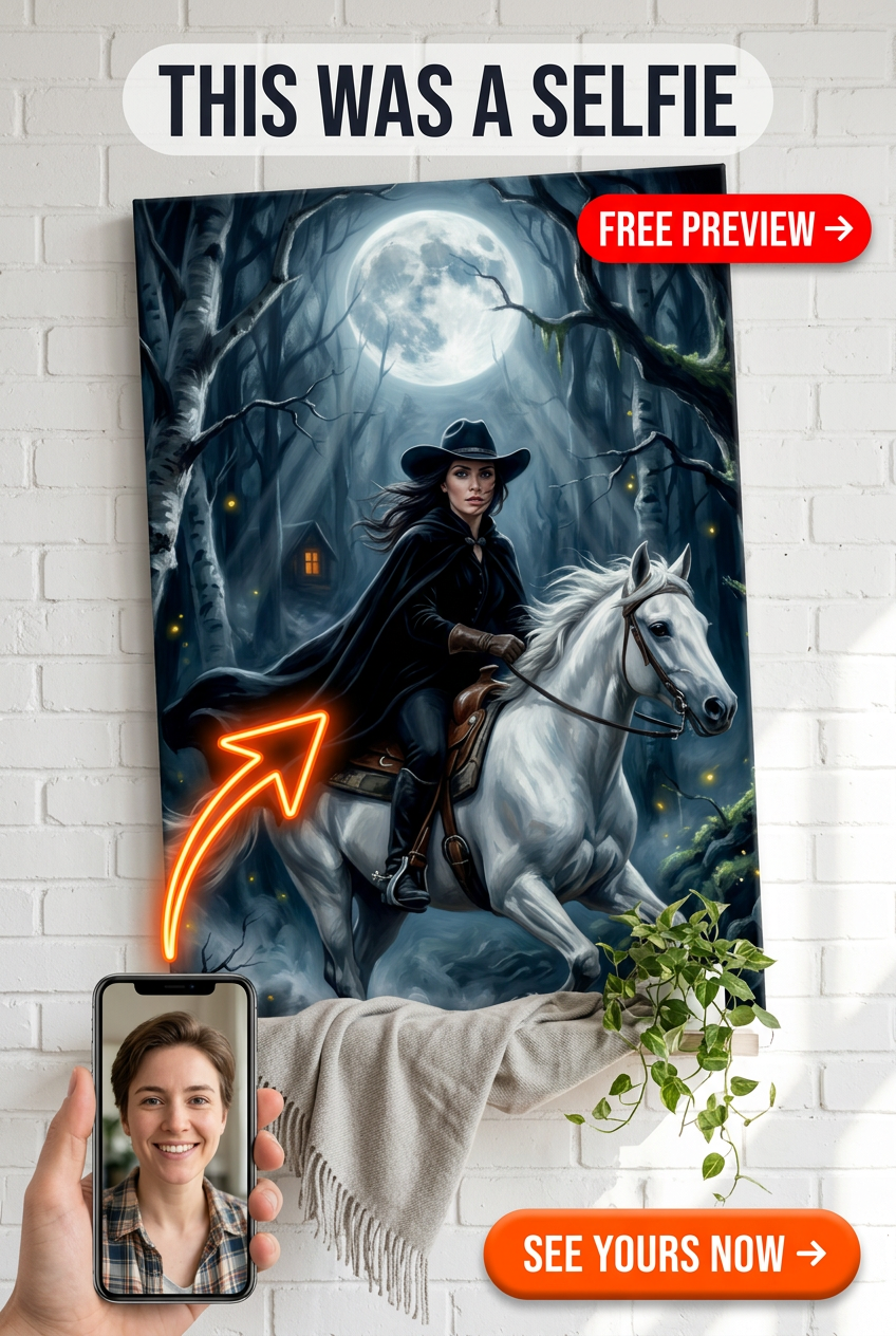 Portrait de Cowgirl Moonlight Rider