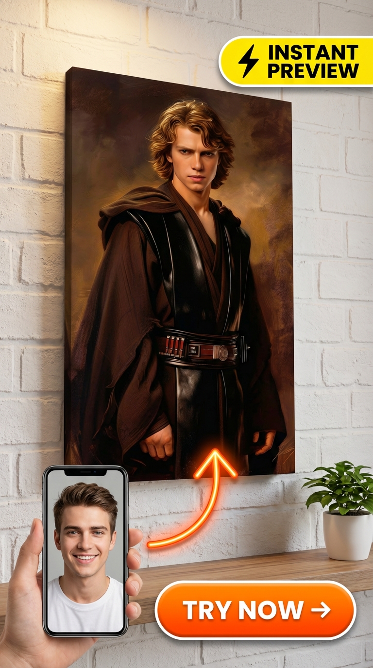 Portret Sci-Fi na Zamówienie ze Zdjęcia | Personalizowany Prezent dla Niego