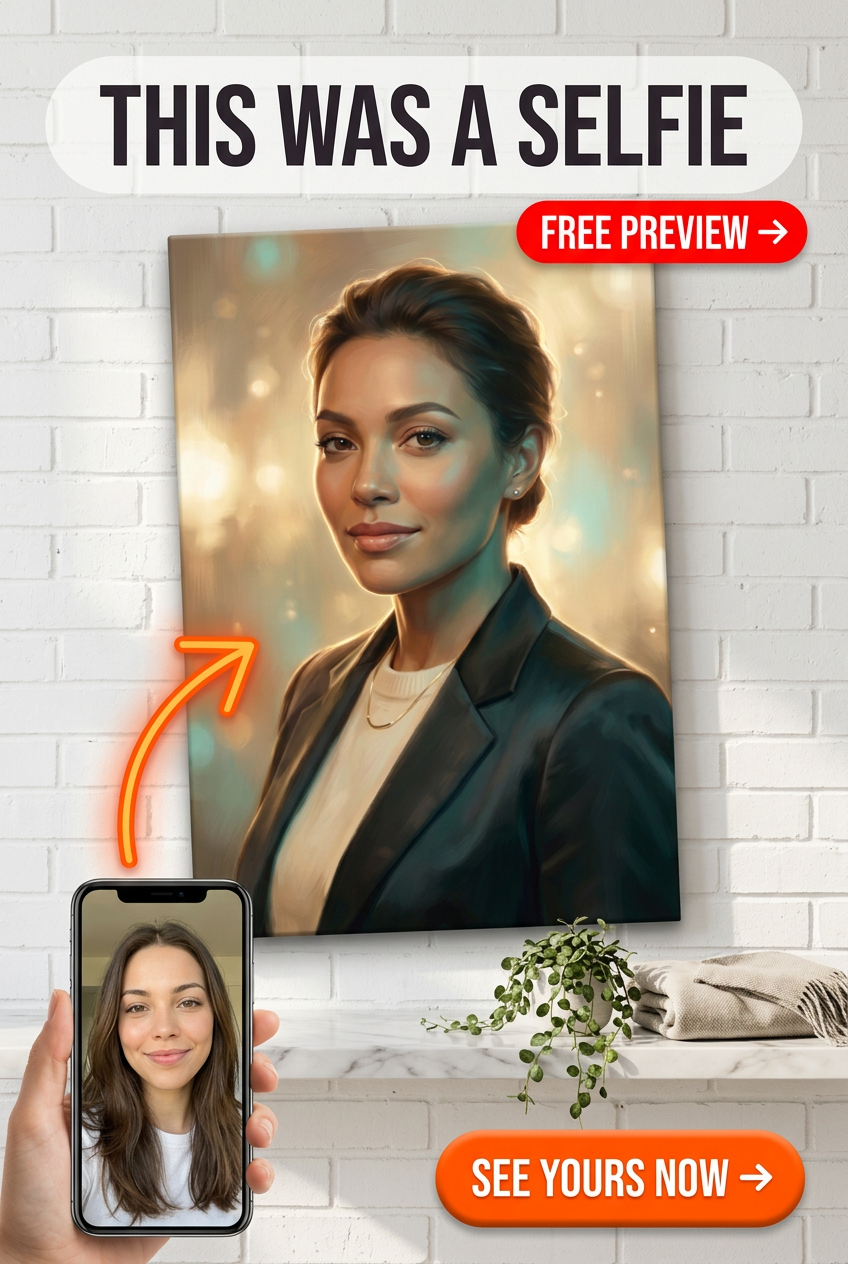 Custom Impressionist Woman Portrait — Serene Canvas from Photo