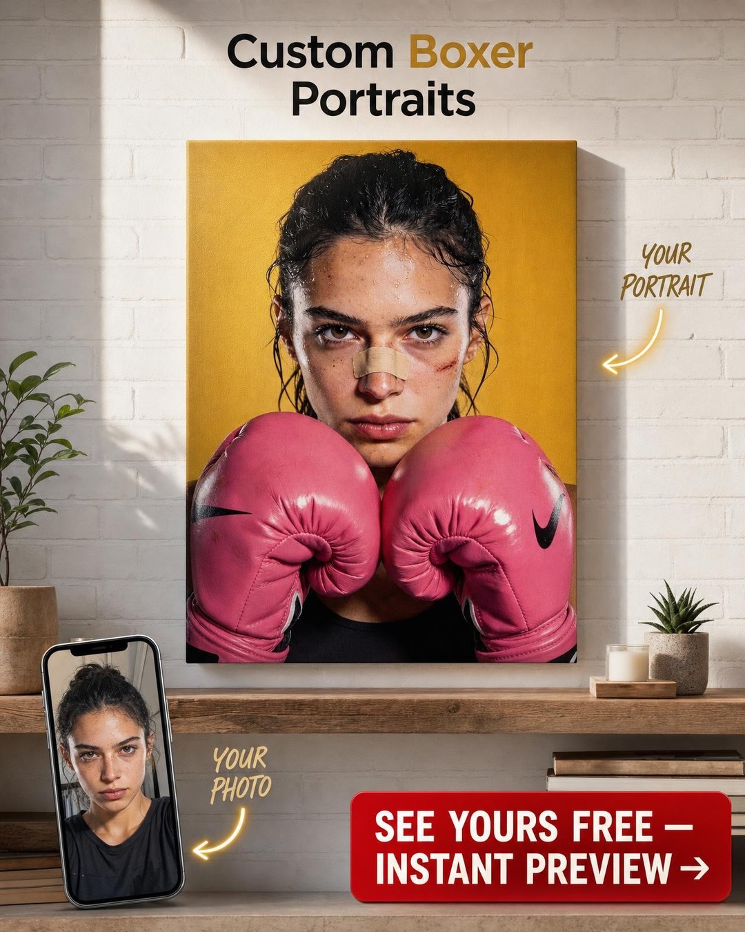 Premium Custom Portrait from Photo | Personalized Canvas Gift