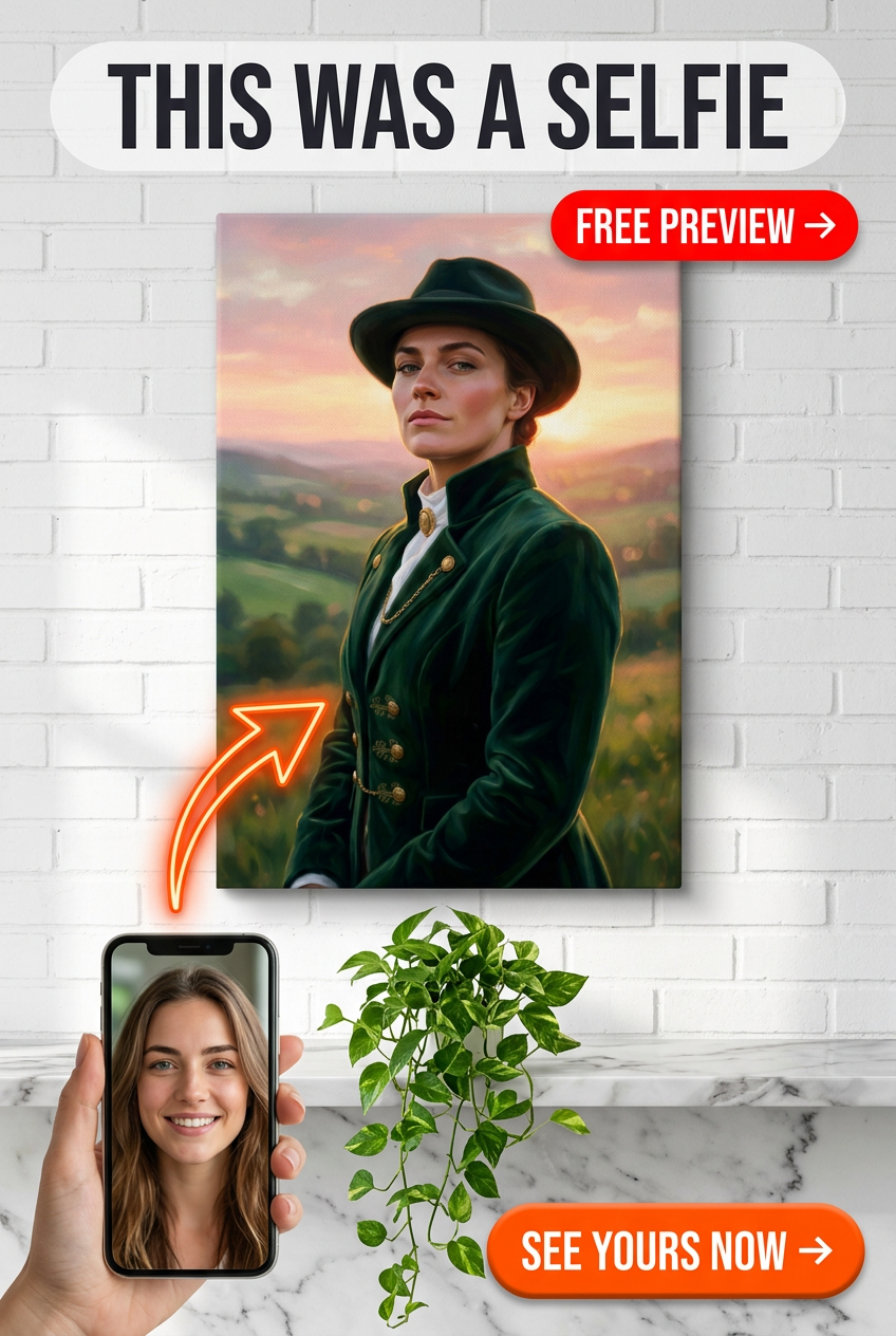 Custom Victorian Woman Portrait — Regal Canvas from Photo
