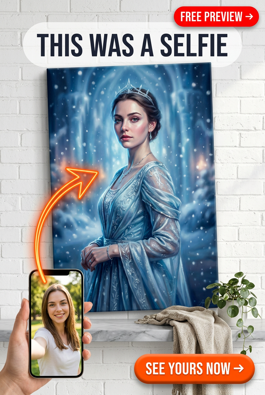 Retrato Personalizado de Reina de Hielo