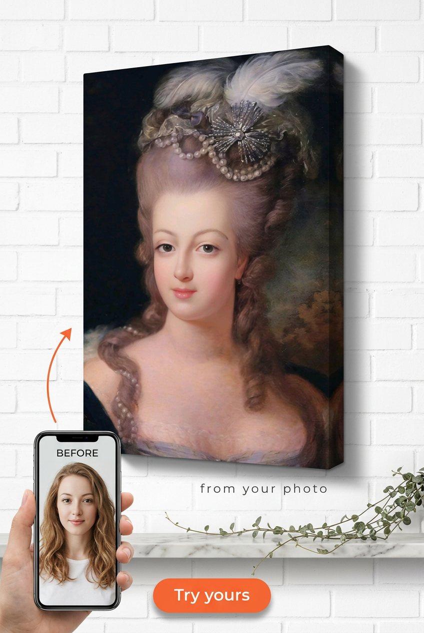 Custom Royal Woman Portrait — Regal Canvas from Photo