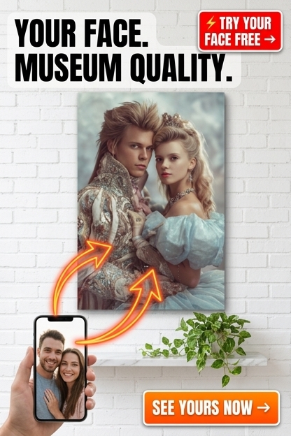 Royal Custom Portrait from Photo | Personalized Gift for Couples