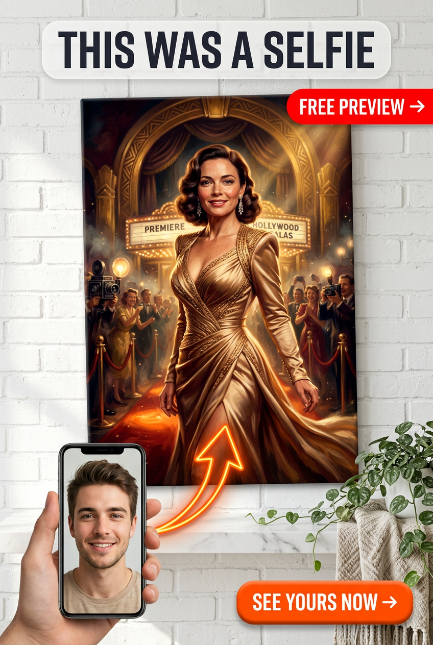 Custom Royal Man Portrait — Heroic Hollywood Glamour Canvas