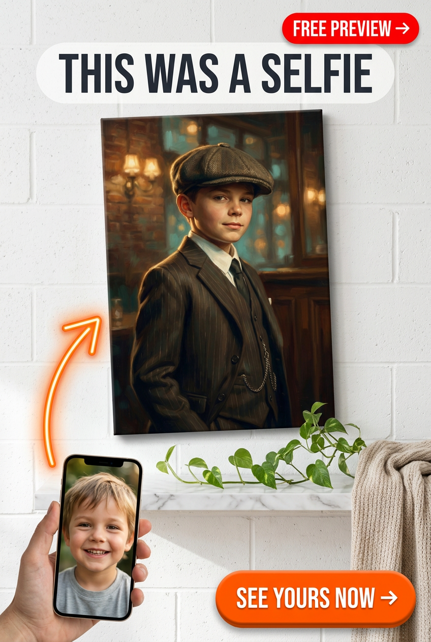 Custom Victorian Single-Man Portrait — Regal Canvas Art from Photo