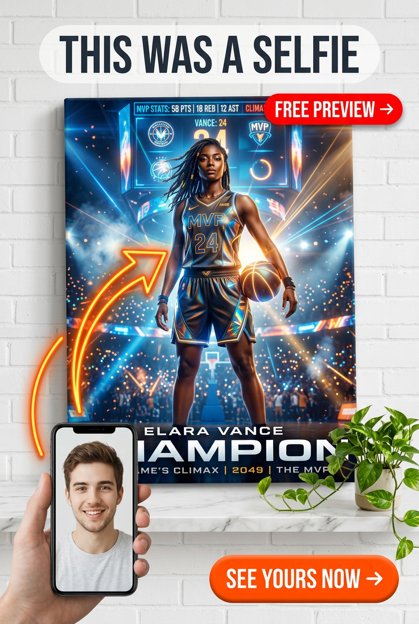 Epicki Portret MVP Koszykówki - Futurystyczna Arena