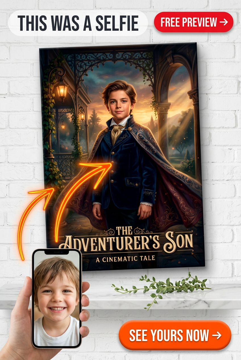 Custom Royal Single-Man Portrait — Heroic Boy Canvas