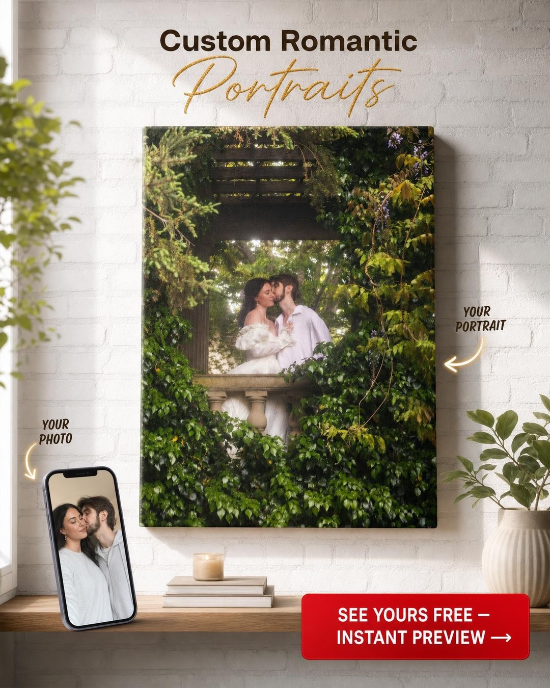 Custom Portrait from Photo | Personalized Canvas Gift