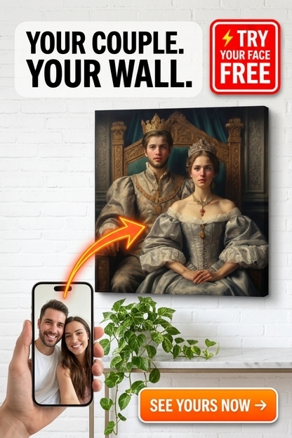 Royal-Themed Custom Portrait - Personalized Gift | Premium Canvas Portraits