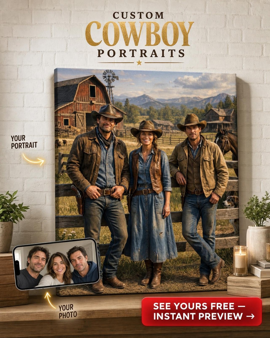 Western Adventure Portrait Gift