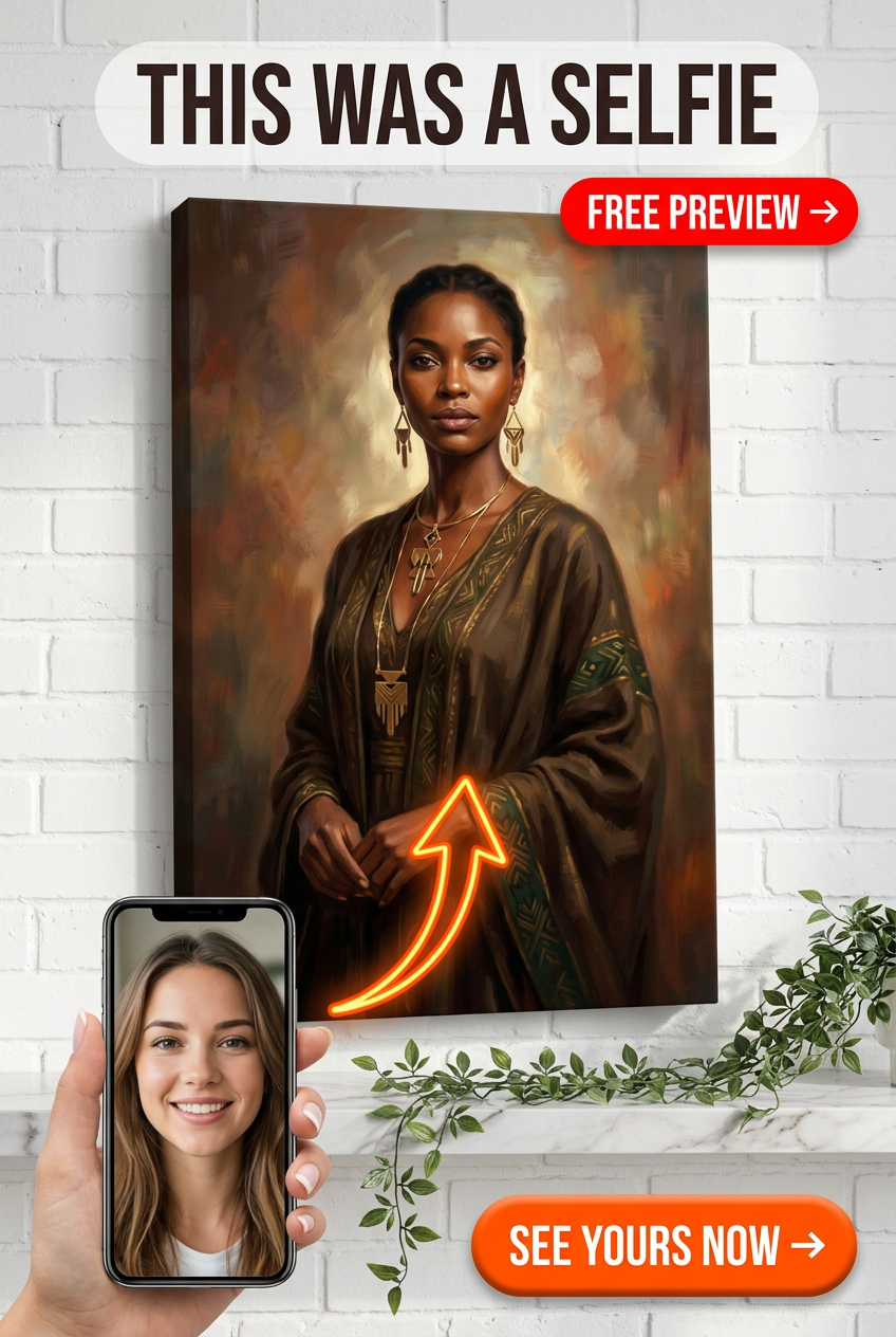 Custom Egyptian Woman Portrait — Regal Canvas from Photo