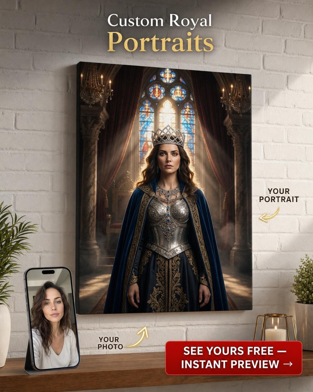 Regal Custom Royal Woman Portrait