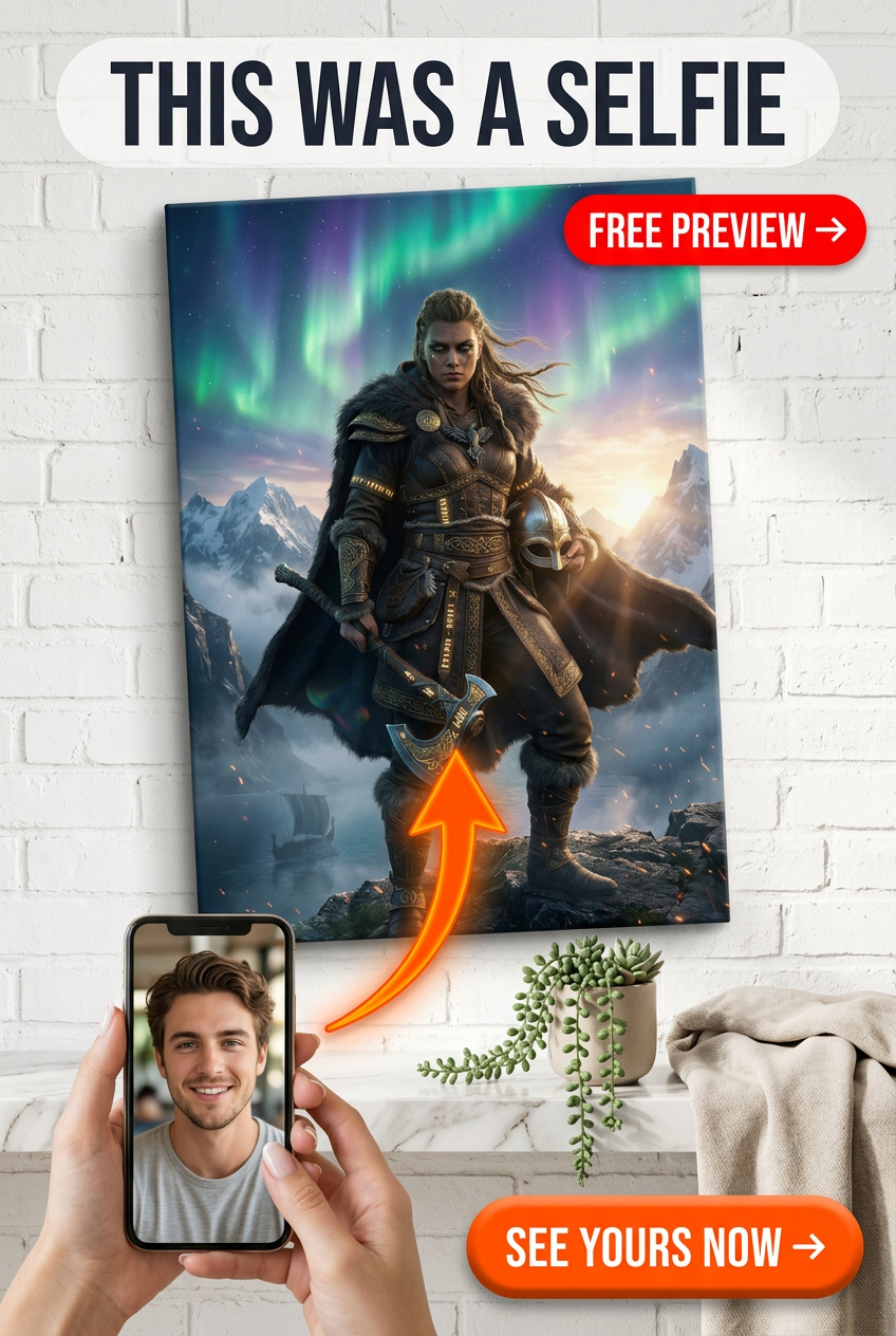 Epische Viking Strijder Canvas - Valhalla Glorie