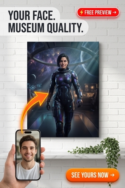 Retrato Personalizado de Astronauta: Odisea Galáctica