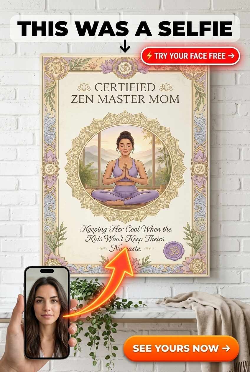 Custom Mother's Day Portrait — Serene Meditation Canvas from Photo