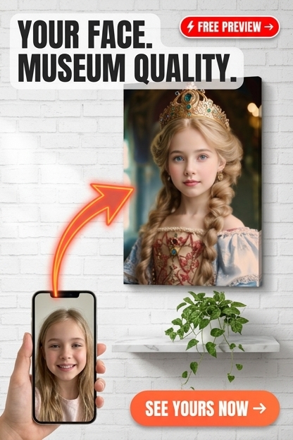 Royal Custom Portrait from Photo | Personalized Gift for Kids