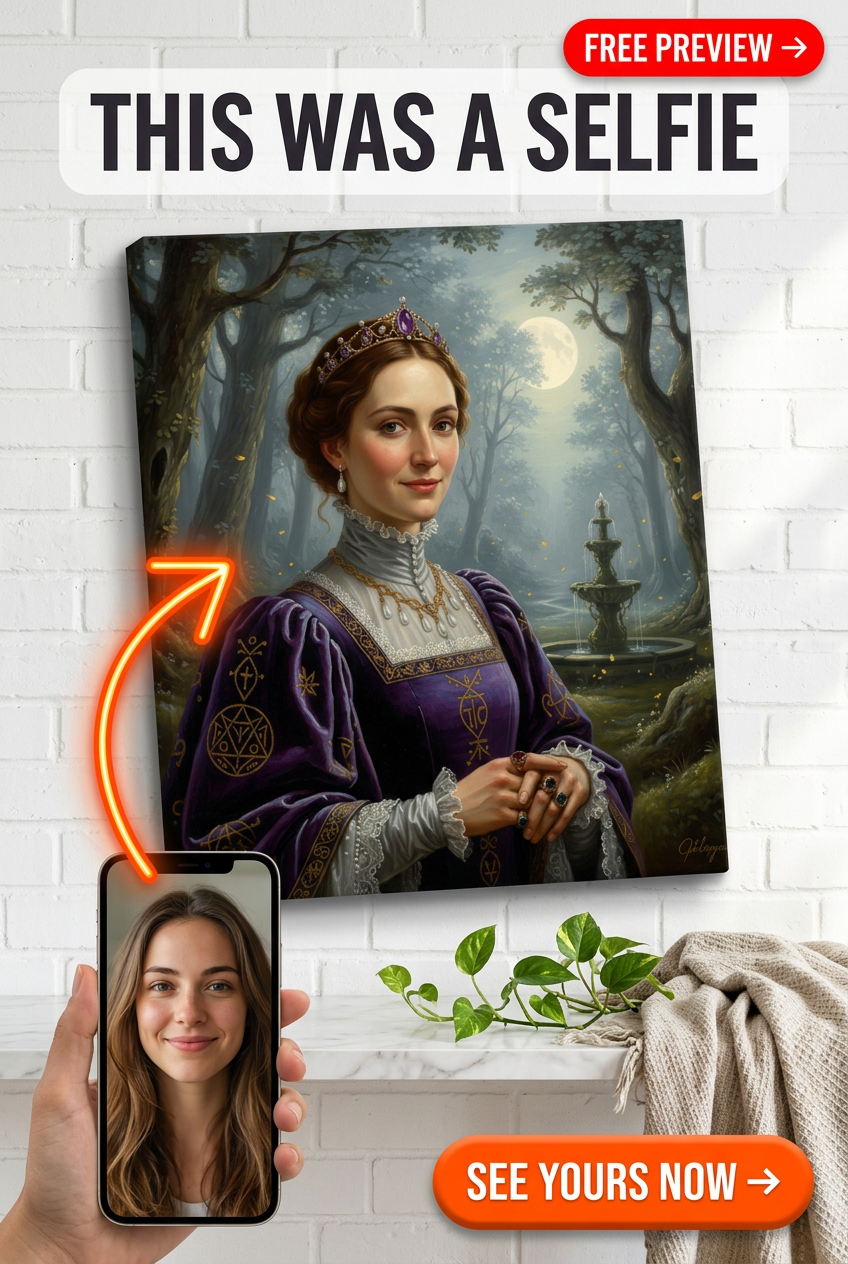 Retrato Personalizado Renacimiento Místico - Lienzo Encantador