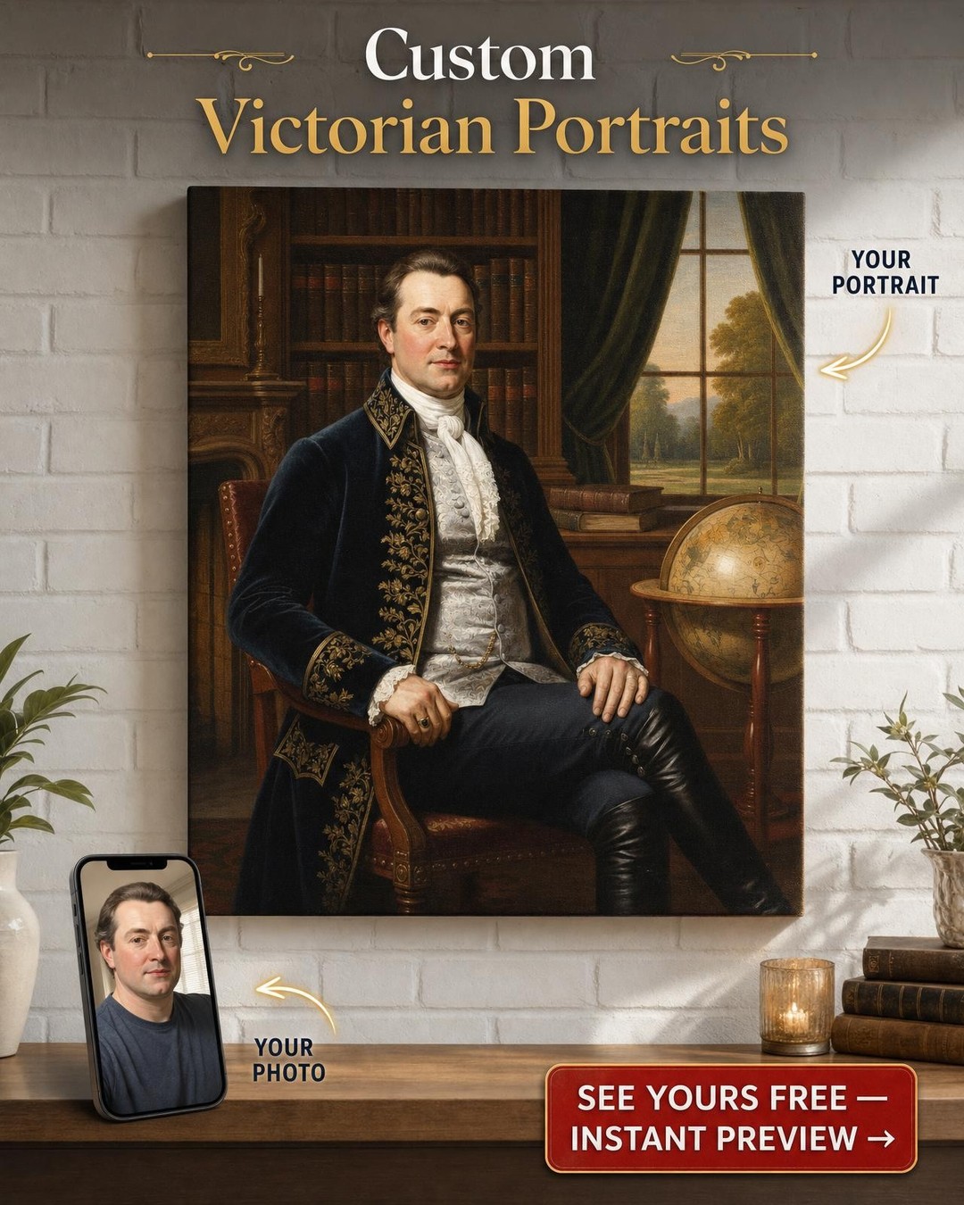 Elegantní Pánský Portrét - Vznešený Aristokrat