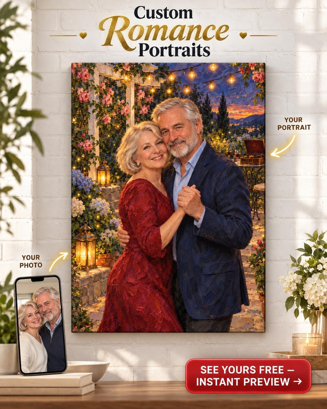 One More Dance Custom Portrait from Photo | Personalized Loving Memory Gift